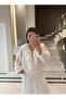 Ruffle Detailed Lace-Up Design Long Sleeve Shirt - 4
