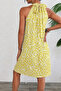New Season Women's Halter Neck Sleeveless Patterned Short Single Jersey Summer Dress - 4