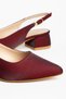 Women's Shiny Satin Detailed Light Heeled Shoes {Including 41/42/43 Special Large Sizes} - 6