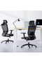 Ergonomic Office Chair with 2D Adjustable Headrest, Lumbar Support, Breathable Mesh Back, Memory Foam Seat, 3-Level Tilt Lock and Height Adjustment, Heavy-Duty Base with Smooth Wheels- Black - 2