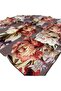 Sura Silk Scarf Red Magenta Floral Pattern 2556 - 01 - 2