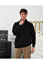 Knitted Pattern Zipper Detailed Oversize Sweater - 2
