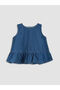 Lcw Baby Blue Ruffled Baby Girl Jean Set - 4