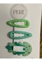 Peri̇ 2-Pack Set of 6 Luxury Figured Side Clasp Set - Pastel Colored Wavy Snap Clasp Pack - Children's and Young Girls' Accessory - 3