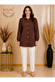 Fashionable Shirt with Shoulder Puffs and Pattern, Comfortable Cut, Plus Size