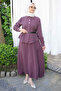 Plum Patterned Modal Shirt and Skirt Set
