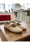 Beige Genuine Leather Women's Comfortable Orthopedic Daily Comfort Shoes Ballet Flats - 2