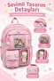Korean Model 3-Piece Primary School Bag Set, Backpack + Lunch Box + Pen Holder - 2