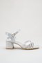 Silver Evening Dress with Stone Detail Comfortable Girls' Evening Dress with Stone Detail Silver Girls' Heeled Shoes - 5