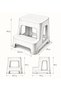 Large Size Step Stool with Non-Slip Feet Plastic Ladder Stool Kitchen Bathroom Multi-Purpose - 3
