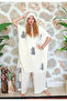 Hooded Muslin Poncho Set, Oversize 2-Piece 100% Cotton Set (Poncho + Pants) - 6