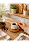 6-Piece Prism Model Porcelain Turkish Coffee Cup Set – with Bamboo Saucers & Stylish Coffee Set - 2