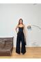 New Season Sweat-Proof 100% Linen Fabric Double Lace-Up Back Elastic Double Buttoned Wide-Legged Wide Led Palazzo Pants - 2