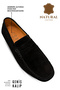 Sermoda Men's Loafer - Genuine Leather Rok Loafer Men's Shoes Suede Black - 2