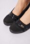 Lesfer double striped feta women's shoes black leather - 4