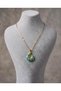 Okyra Turquoise Enameled Sea Shell Spiral Steel Necklace - 5