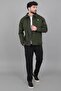 Diagonel Fabric Collared Zippered Seasonal Coat Pldp 3031_60391 - 5