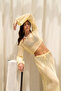 Forio Yellow Knitwear Crop Skirt Set