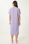 Slit Basic Summer Knitted Dress Lrn0050 Lila - 5