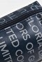 Dark Navy Blue Text Printed Cosmetic Bag Zippered Makeup Organizer Daily Use Bag - 2