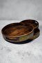 Real Brass Engraved Round Tray Set of 3 - 26, 30, and 34 cm Luxury Presentation and Decoration Set - 3