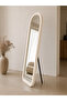مرآة أرضية مقاس 160X60 بإطار قماشي كريمي - تصميم مقوس أنيق - 4