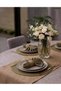 American Service Set, New Season, 6 Olive Green Placemats, 6 Olive Green Napkins, 6 Napkin Rings and Runner Cover Jut Tk - 3