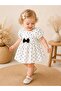Eid Heart Patterned Bowknot Muslin Baby Girl Set