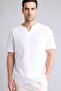 100% Cotton Regular Fit V-Neck Short Sleeve Shirt X9812Az26Sm