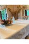 Tablecloth – Dertsiz 12-Person Single Tablecloth Dowry Gift Box Dertsiz Stain-Resistant Garden Linen - 3