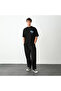 Unisex Crew Neck Printed Oversize T-Shirt - Black - 4