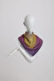 Ahenk Gradient Patterned Double-Sided Scarf - Dark Yellow Purple - 4