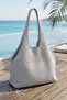 Modern Mesh Textured Knitwear Tote Bag