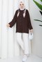 Women's Scarf Wide Sleeve Detailed Shirt - 4