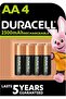 Rechargeable AA Batteries 2500 mAh, Pack of 4