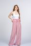 Women's Summer Pink Lorienne Crinkled Loose Chiffon Trousers Casual Comfortable 30397 - 3