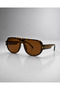 Unisex Quinn Sunglasses Uv400 Leopard Brown - 4