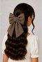 Bowknot Clip Hairpin – Linen Textured Fabric Hairpin – Stylish Daily & Special Occasion Hair Accessory