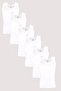6 Pieces of Large Size Classic Strappy Combed Cotton Men's Undershirts Made from 100% Cotton Yarns. - 2