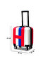 Kids Stripe Printed ABS Lightweight 17 Inch (7kg) Cabin Size Luggage, 8 Wheels, Combination Lock Suitcase - 8