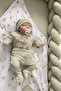 Natural Modal Cotton Newborn Double-Breasted Bodysuit Long Sleeve Snap Fastener Kimono Bodysuit L Forest Green - 3