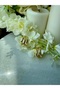Gold Triple Chunky Hoop Earrings - 2