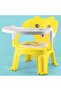Baby Feeding Chair with Detachable Tray, Portable High Chair for Toddlers, Booster Seat with Back Support, Cushioned Cartoon Cover, Stackable, Safe Comfortable for Feeding/Playing