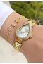 Special Boxed Steel Women's Wristwatch Gold Color 2 Year Warranty Gift Bracelet Hm6Hdc4 - 4