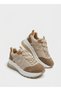 Women's Mesh Detailed Casual Sneaker Beige - 2