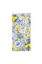 Classic Lemon and Blue Tile Pattern Beach Towel - 2
