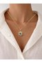 Women's Gold Color North Star Necklace with Enamel Zircon Stones, Sparkling Modern Stylish Design - 2