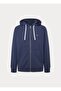 Blue Cotton Blend Men Premium Sweatshirt