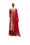 Red Faux Georgette Embroidered Sharara Set with Dupatta - HRT5073 | Red