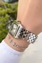 New Season Square Steel Strap Women's Wristwatch - with Bracelet Gift - 4